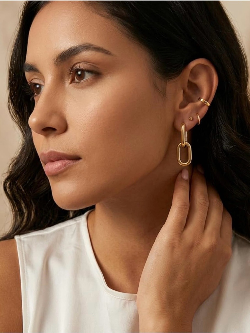Quince Convertible U Hoops Earrings - Picture 6 of 7
